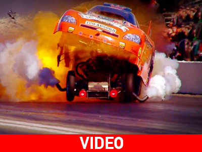 Όταν γίνεται (σε αργή κίνηση) έκρηξη σε αυτοκίνητο Dragster…